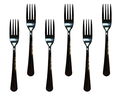 סט 6 מזלגות עוגה HAWAII שחור טיטניום