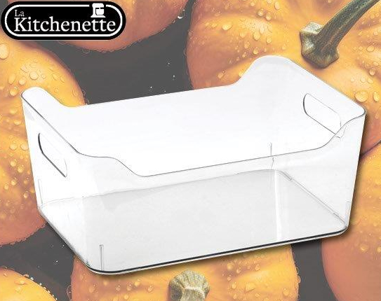 ארגונית שקופה למקררעם ידיות בנפח 9 ליטר